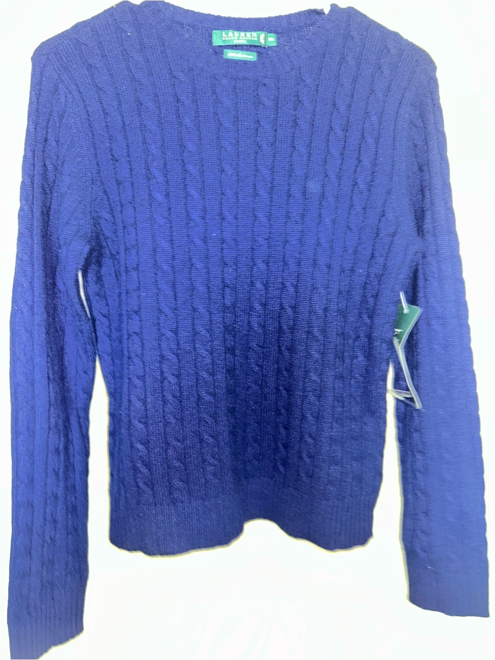 RLX Ralph Lauren Navy Cable-Knit Crewneck Sweater